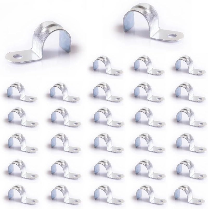 Laoha 30-Pack 3/4" EMT Conduit Straps - Zinc Plated Steel Single Hole Clamps for Electrical Metallic Tubing - Image 1